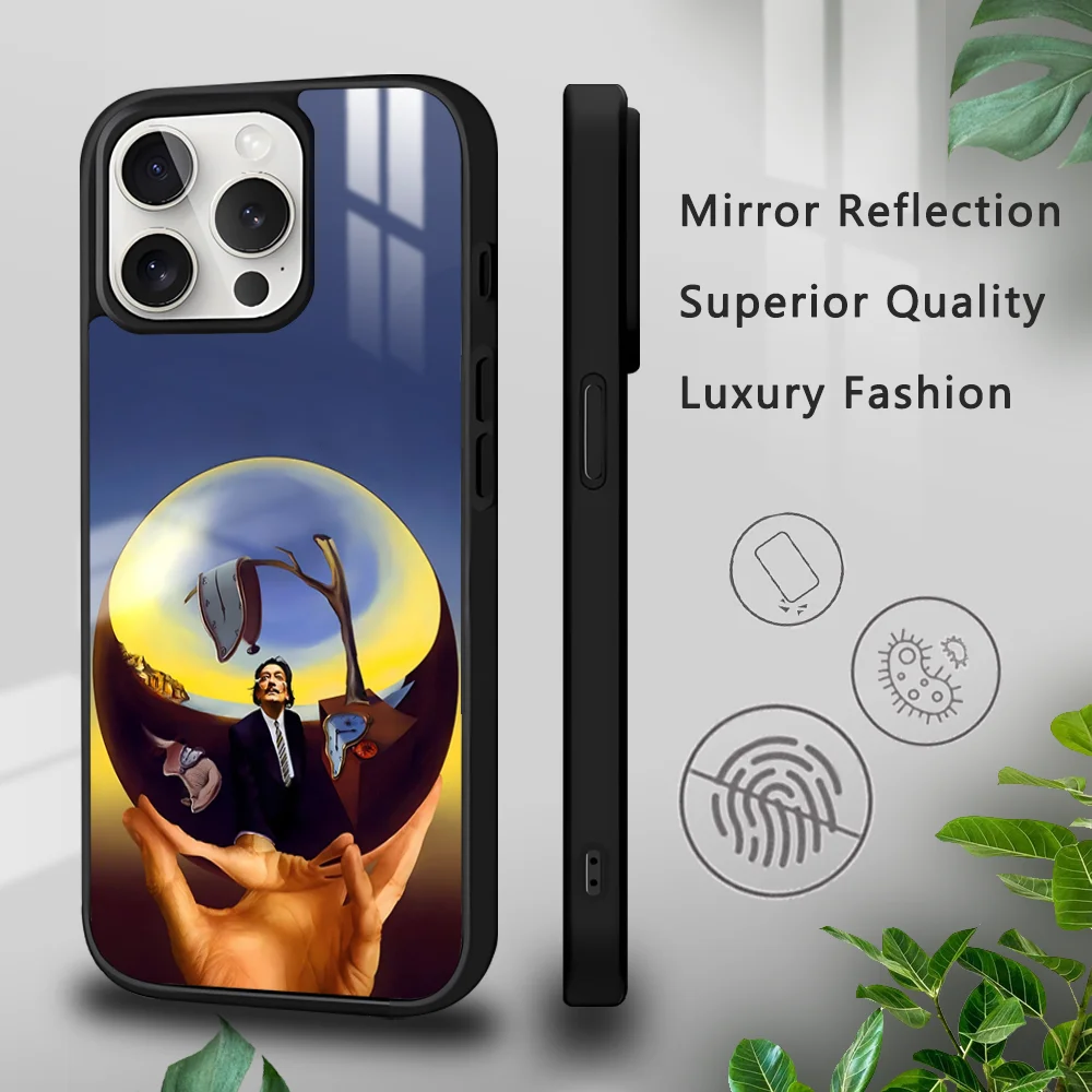 S-Salvador D-Dali Painting Phone Case For iPhone 16 15 14 13 12 11 Pro Xs Max Mini Plus Celulares Hard Funda