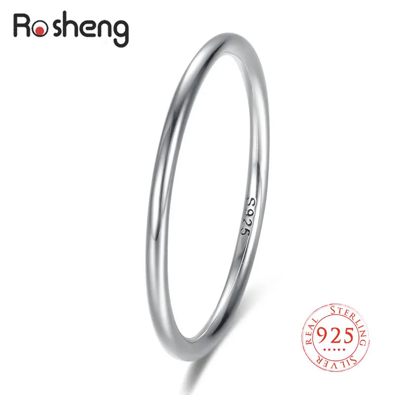 

925 Sterling Silver Ring Women's Minimalist Round Jewelry Dainty Ring Fashion Ring Gifts for Women Ring Personality