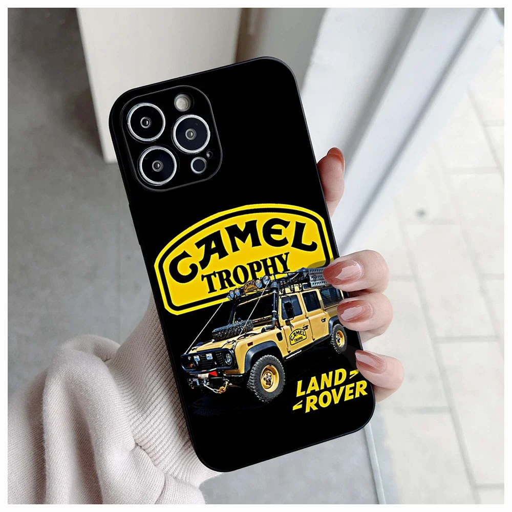 For IPhone 15 Camel Trophy Land Rover Phone Case for IPhone 12 13 14 Pro XR XS MAX 14 Plus SE 13 Pro Iphone Black Covers