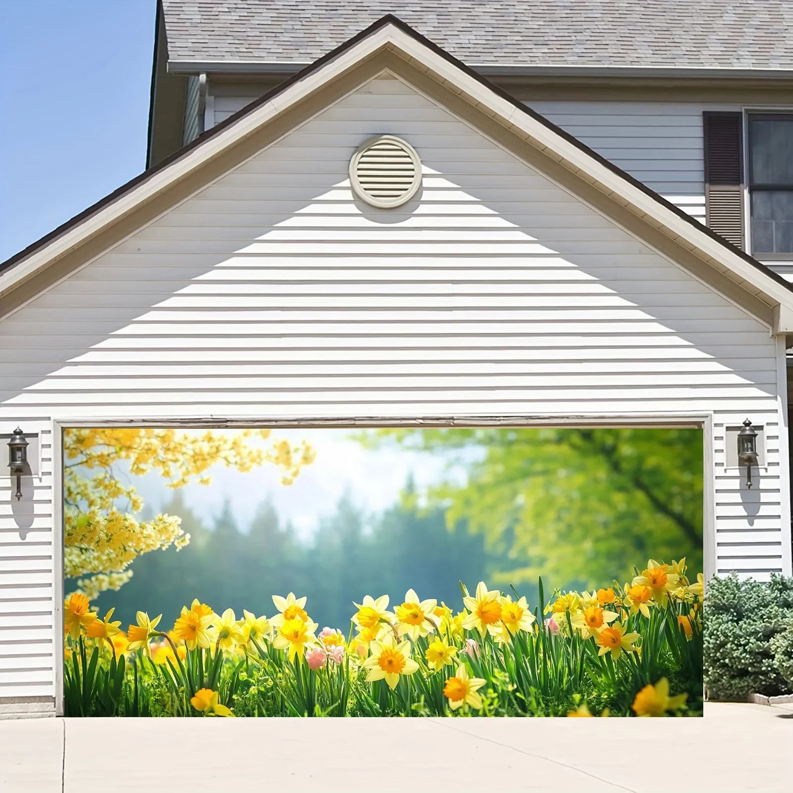 لافتة باب المرآب Spring Narcissus - ديكور داخلي وخارجي متعدد الوظائف #1