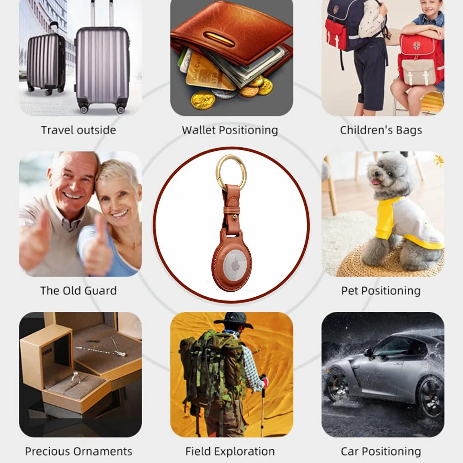 Фрижетовые ярлыки, фрижетовая Обложка, роскошный кожаный защитный фрижетовый чехол для детей, стариков и различных ценностей для Apple AirTag