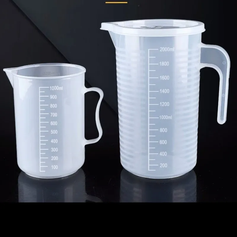 250ml/500ml/1000ml/2000ml Plastic Liquid Measuring Cup Jug Pour Spout Surface With Lid Measuring Tool