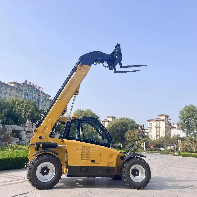 Customized T3007 Telescopic Diesel Telehandler 18m Lift Height 5 Ton Capacity 4x4 Wheel Drive Air Conditioner Rough Terrain Hydr