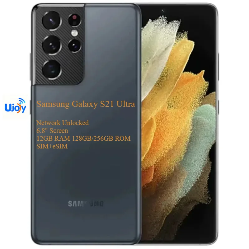 Разблокированный Samsung Galaxy S21 Ultra 5G, экран 6.8