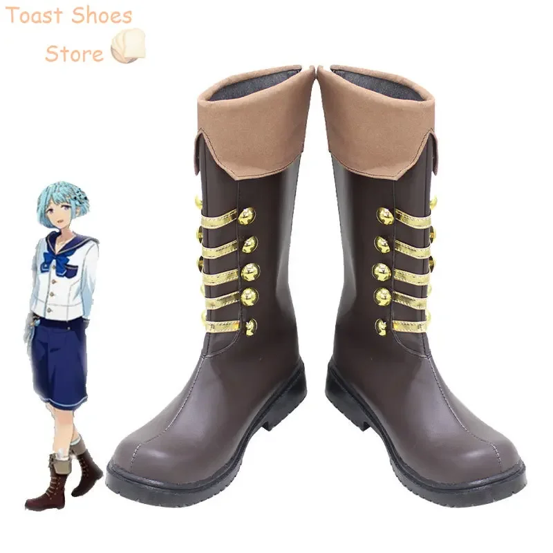 Game Ensemble Stars Shino Hajime Cosplay Shoes PU Leather Shoes Halloween Carnival Boots Props Costume Prop