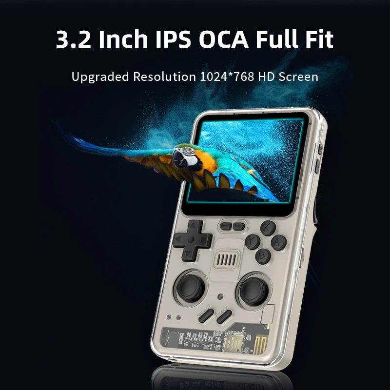 RGB20 Pro 3.2-Inch IPS Screen 1024*768 Retro Video Handheld Game Console ARM Quad-Core 1.8GHz 100GB RK3566 Open Source Linux
