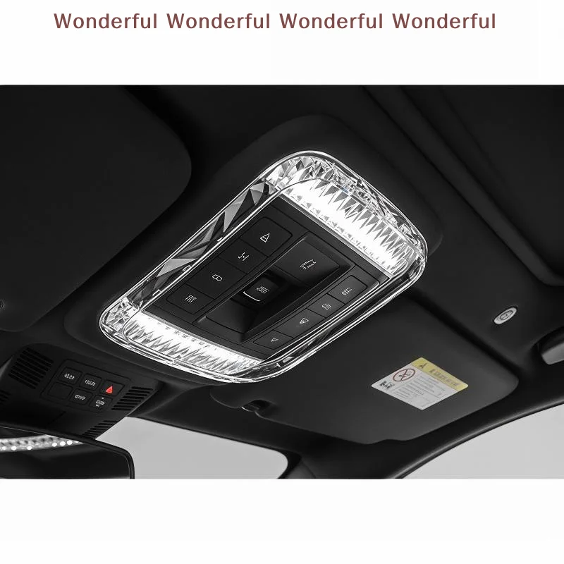 E300L Crystal LED Reading Light Frame Ambient Auto Interior Lighting Decor Durable Scratch Resistant for Car Modification