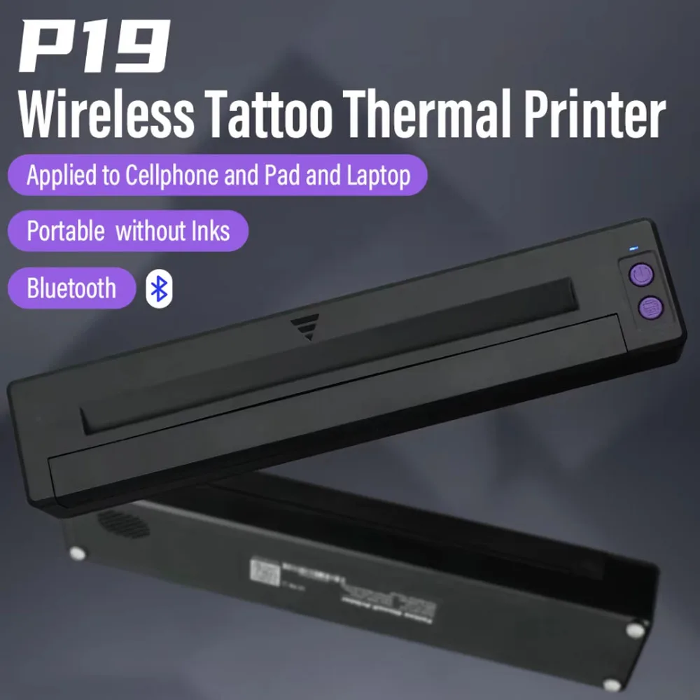

P19-Tattoo Transfer Automatic Fast Printing Wireless Portable Tattoo Stencil Printer Suitable For Small Businesses Wireless