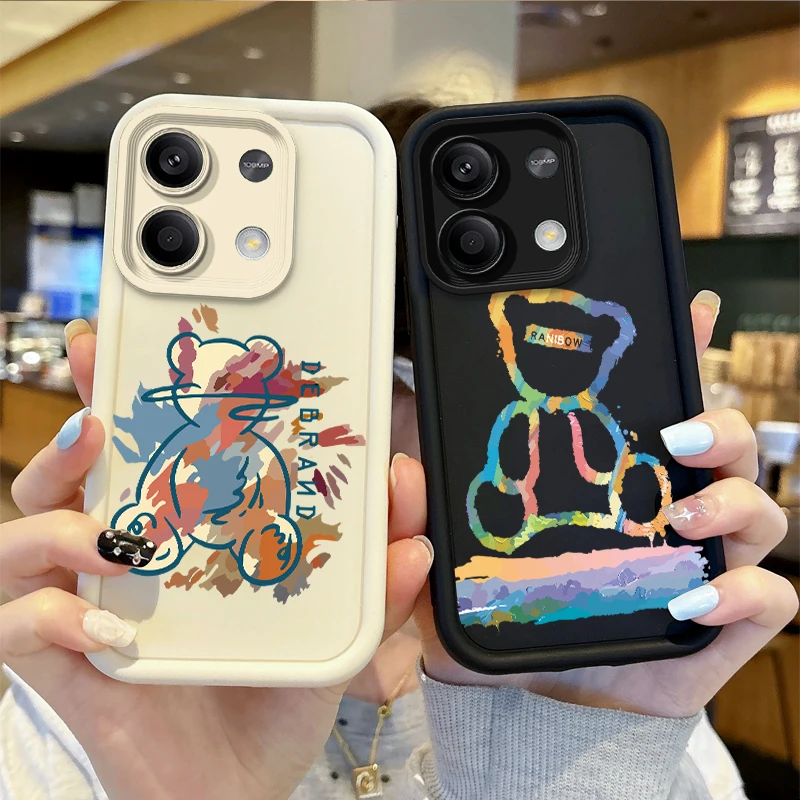 

Hot Graffiti Teddy Bear Phone Case For Redmi Note 13 12 Pro Plus Note 13 12 11 10 9 Pro 14C 12C 10C 9C A3 A2 A1 Shockproof Cover