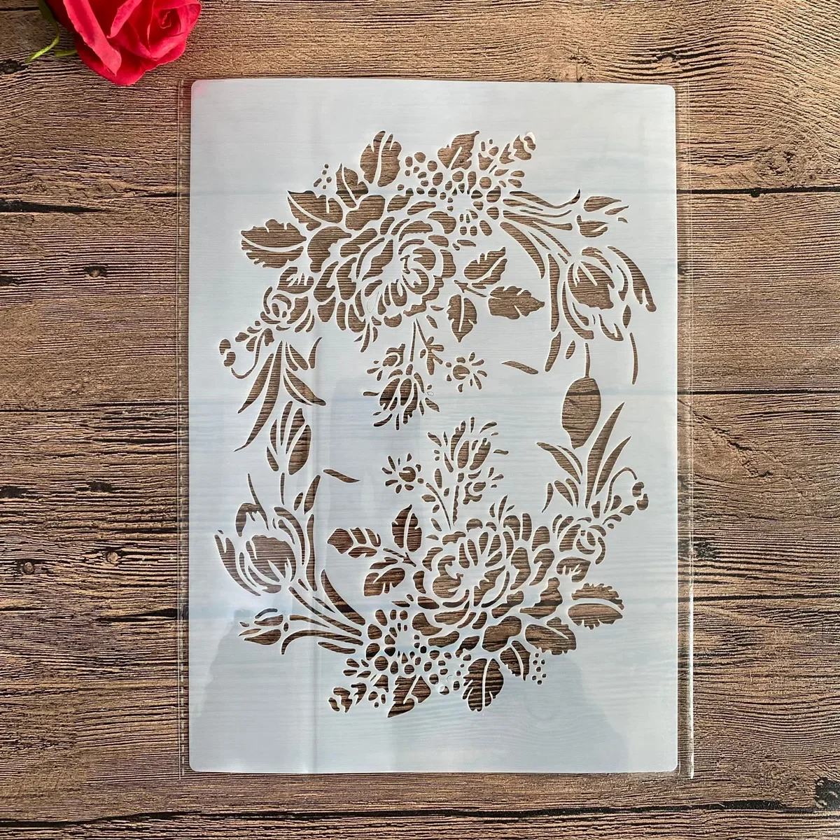 

A4 size Design Stencil for Wall Painting Scrapbooking Stamp Album Decorative Embossing Craft Paper DIY Plant flowers Stencils