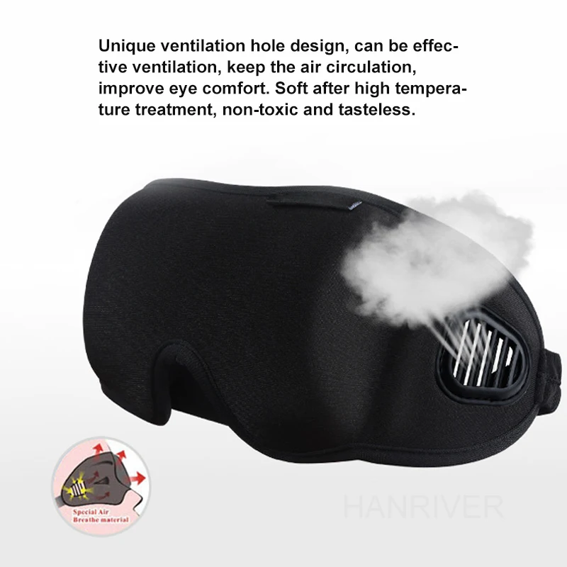 Blackout Light 3D Sleep Mask Breathable Men Women Sleep Aid Eye Mask Sticker Sleep Mask Rest Travel Relaxation Comfortable
