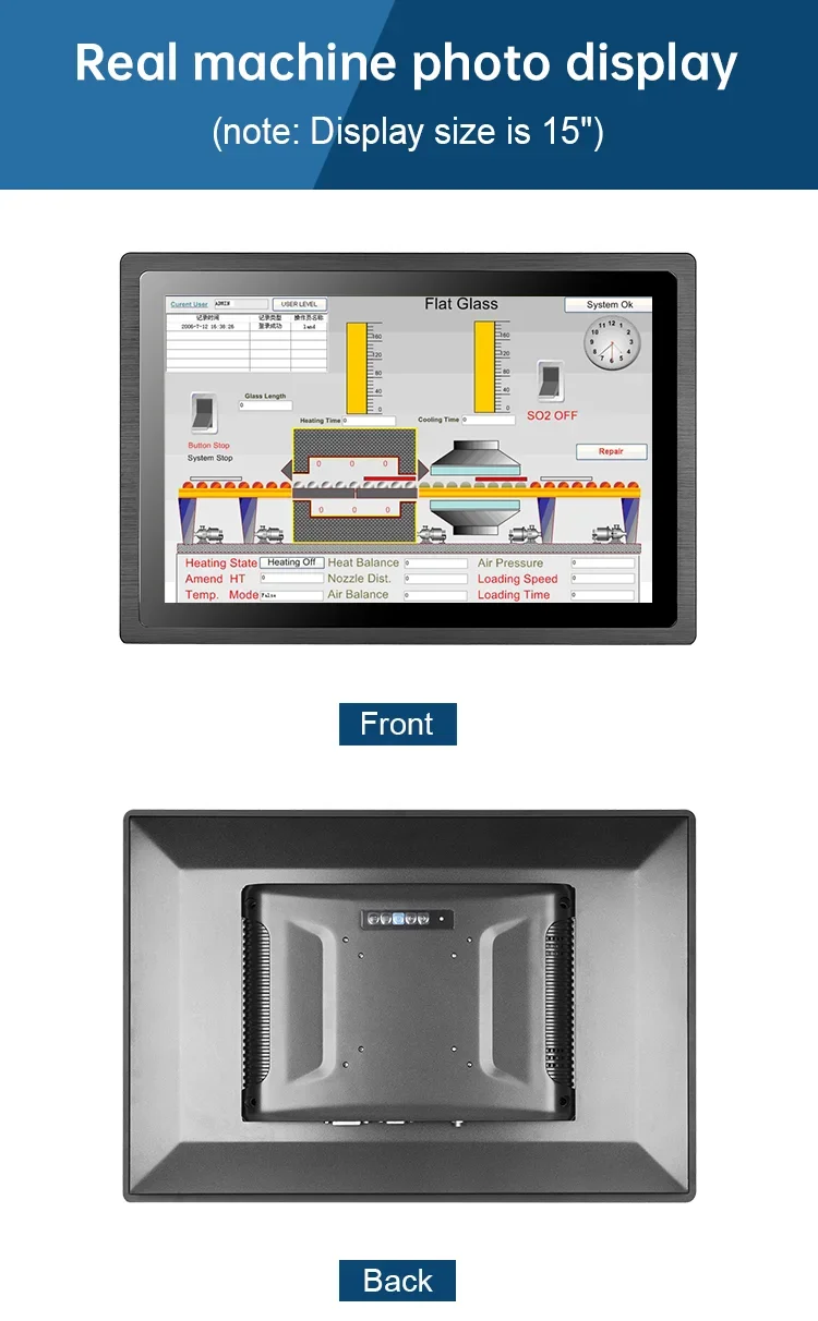 IP65 Front Panel 15 15.6 17.3 21.5 inch 1920*1080 HD Industrial Touchscreen Monitor for Industrial Control/Medical/HMI/ATM/Kiosk