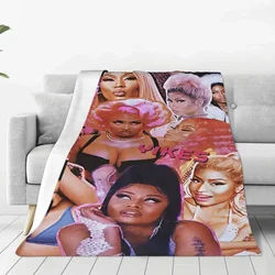 Nicki Minaj coperte in pile primavera/autunno coperte da tiro Super calde portatili per copriletti da viaggio per letto