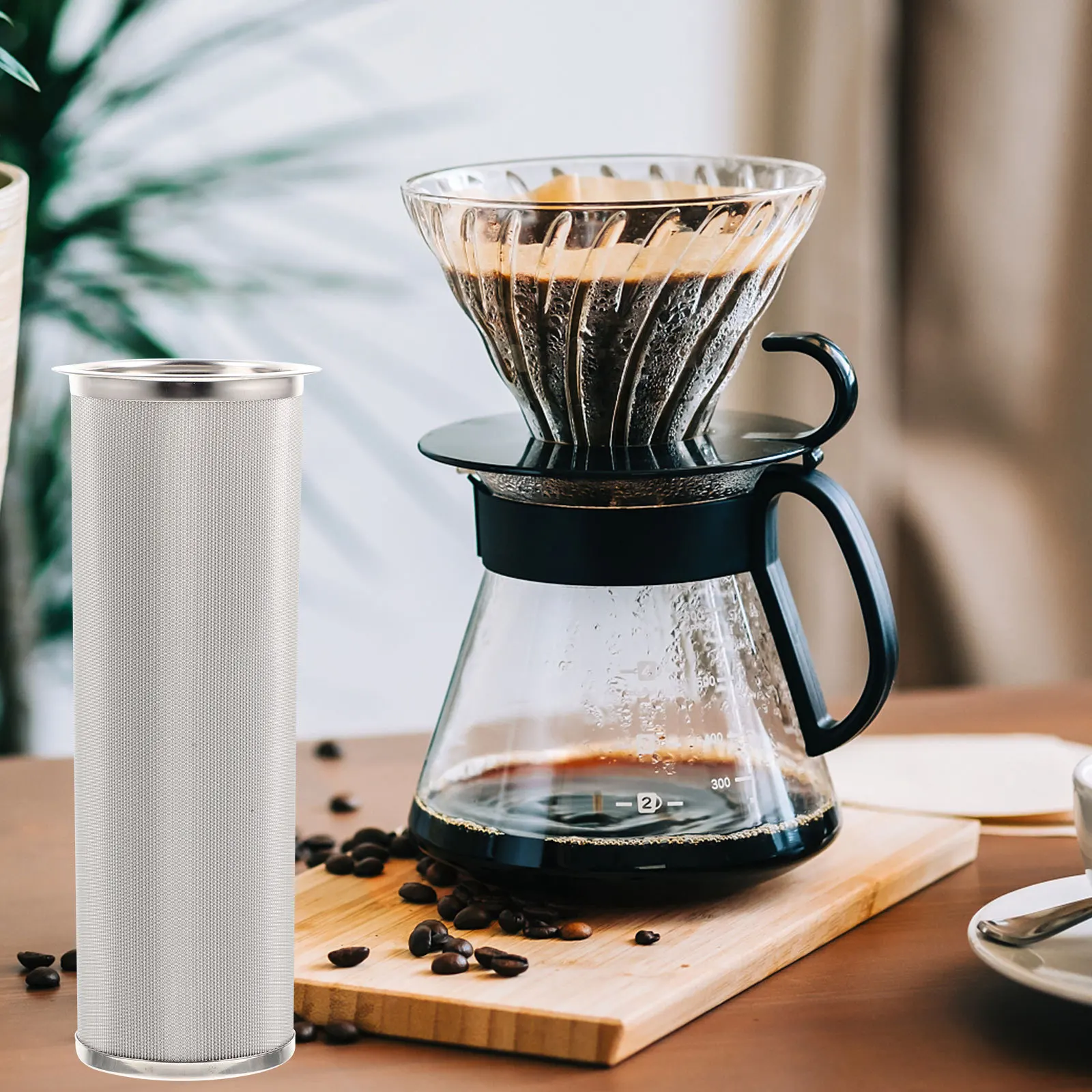 1 قطعة تصفية المشروب البارد الفولاذ المقاوم للصدأ غرامة شبكة قابلة لإعادة الاستخدام القهوة Infuser لصانع الشاي المثلج الجرار مصفاة تخمير المنزلية