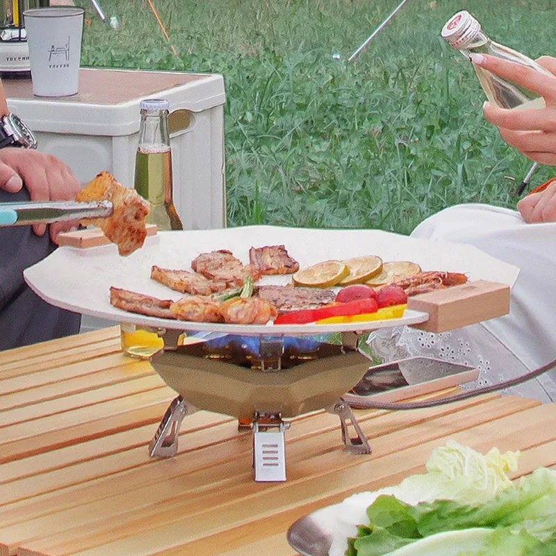 Imagem -06 - Proteção contra o Vento Fogão a Gás com Caixa de Armazenamento Grupo Cabeçadas Alta Potência Camping Fogão Dobrável Portátil Cozinhando Aquecedor Piquenique ao ar Livre