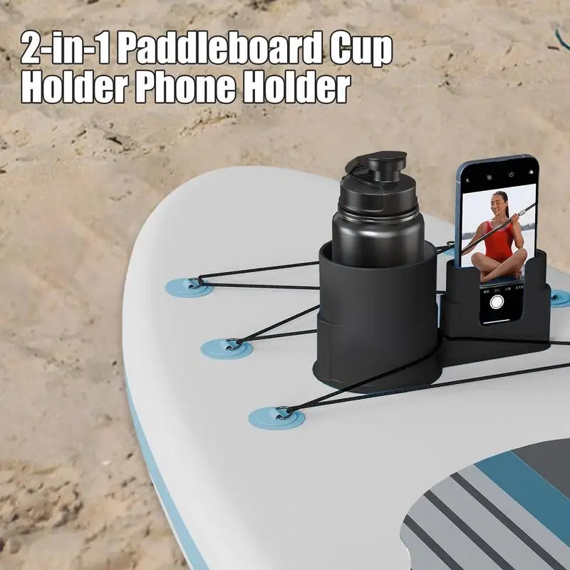 Multi-Functional Paddle Board Cup Holder PVC Creative Kayak Drink Holder Kayak Cup Holders Stand Up Paddle Board Accessories