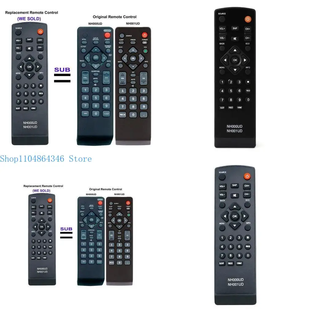 

5ASD NH000UD NH001UD Дистанционное управление для Sylvania для LC220EM1 LC220EM2 LC190EM1 LC190EM2