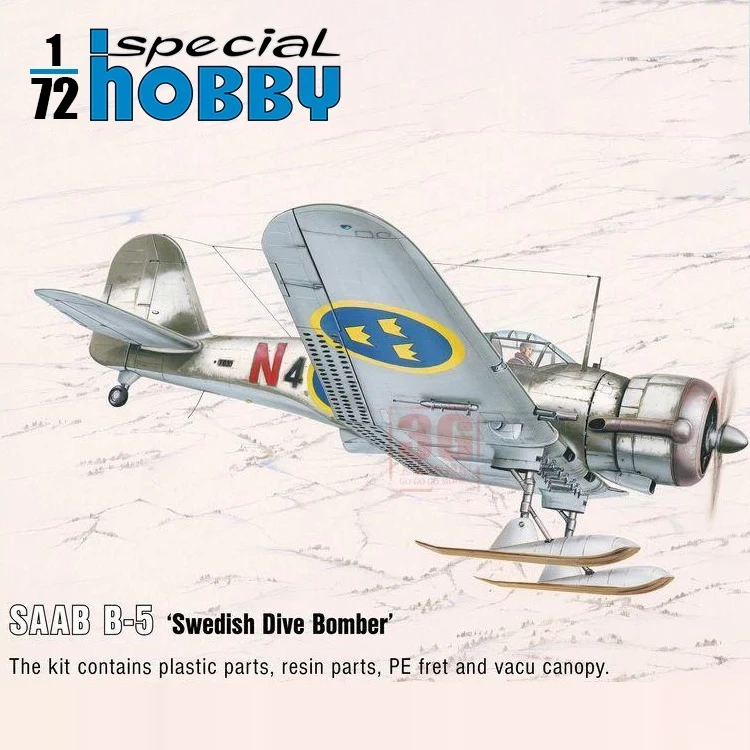 

Special Hobby 72421 1/72 Saab B-5 Swedish Dive Bomber Model Kit