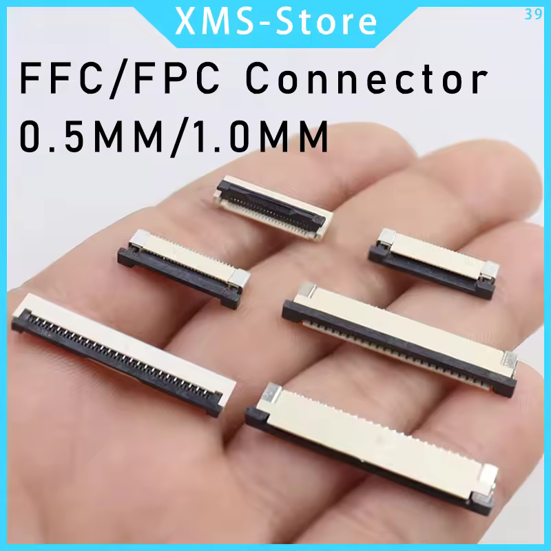 10 個 FPC FFC ソケットコネクタ 0.5 ミリメートル 1 ミリメートルピッチフラットケーブルフリップボトム接続 4/5/6/8/10/12/14/16/20/22/24/30/34/40/50P