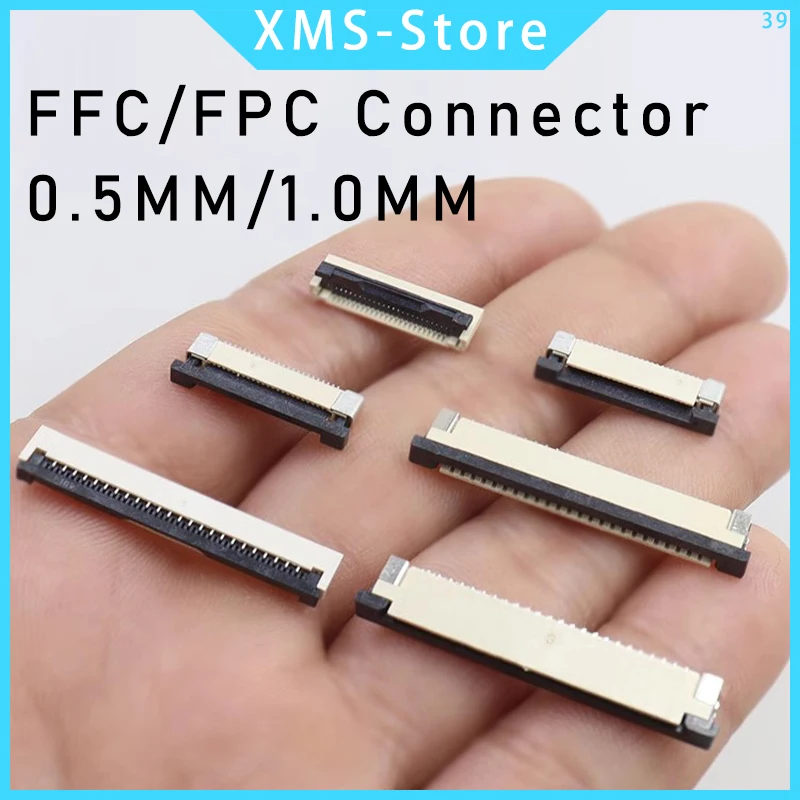 10szt FPC FFC złącze wtykowe 0.5mm 1mm Skok Płaski kabel Odwróć dolne połączenie 4/5/6/8/10/12/14/16/20/22/24/30/34/40/50P