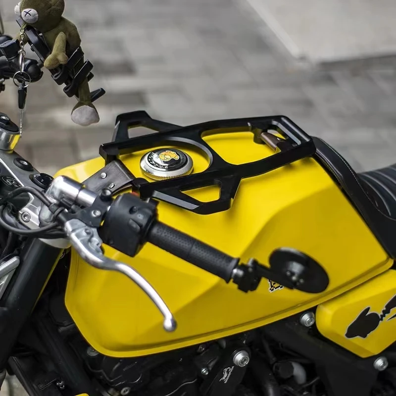 Customized for Brixton Crossfire 500  Motorcycle Fuel Tank Support Shelf luggage carrier Black Petrol Cans Brackets Oilpot Rack