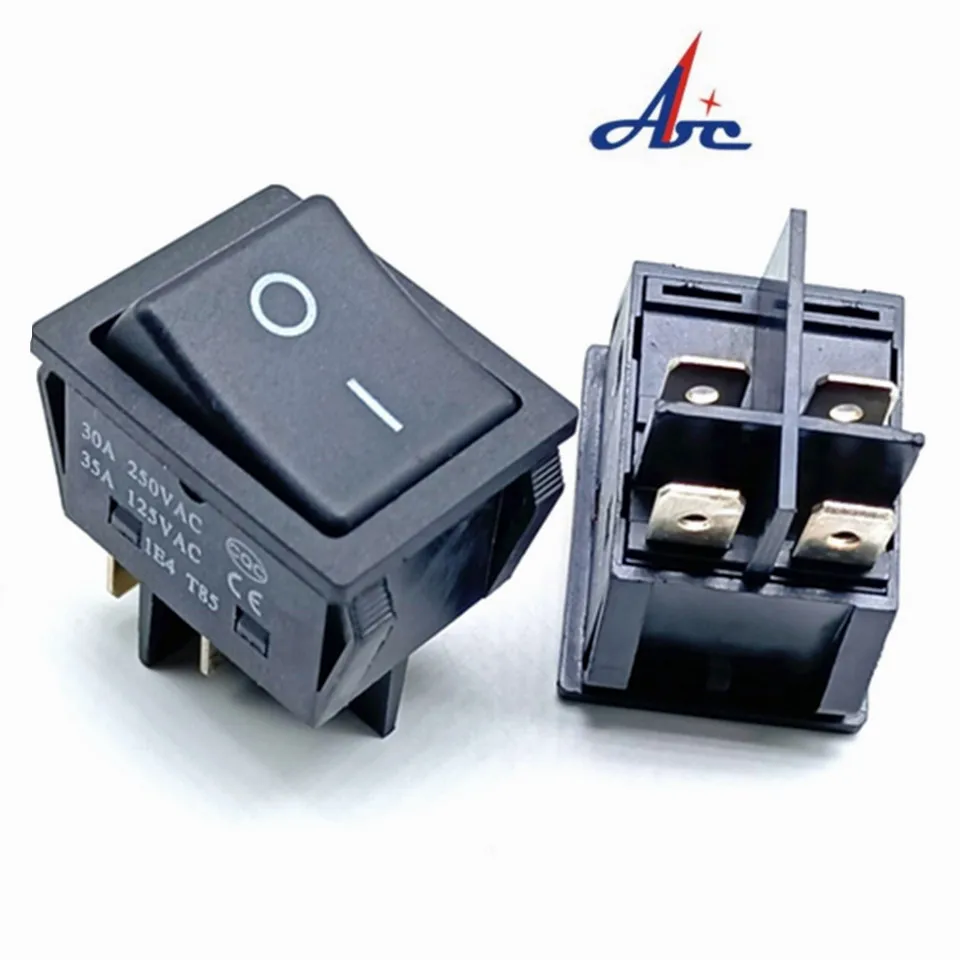 KCD4-201 ON OFF  30A/250V 16A/250V Heavy Duty 4 Pin T85 Rocker Switch with Light 12V 24V 110V 220V 380V