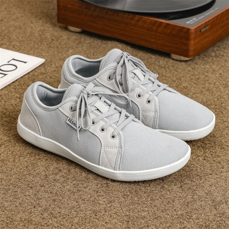 

Men's Shoes and Sports Shoes Wide Toe Barefoot Casual Plus Size Wide Last Fashionable Canvas Black Flat Bottomed Board Shoes
