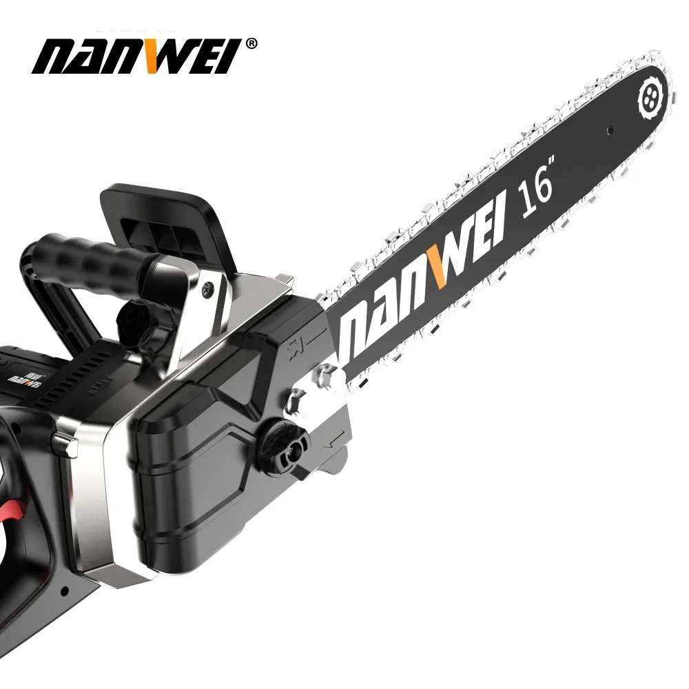 Nanwei 16 inch 42V portable electric chain saw large battery capacity woodcutting machine