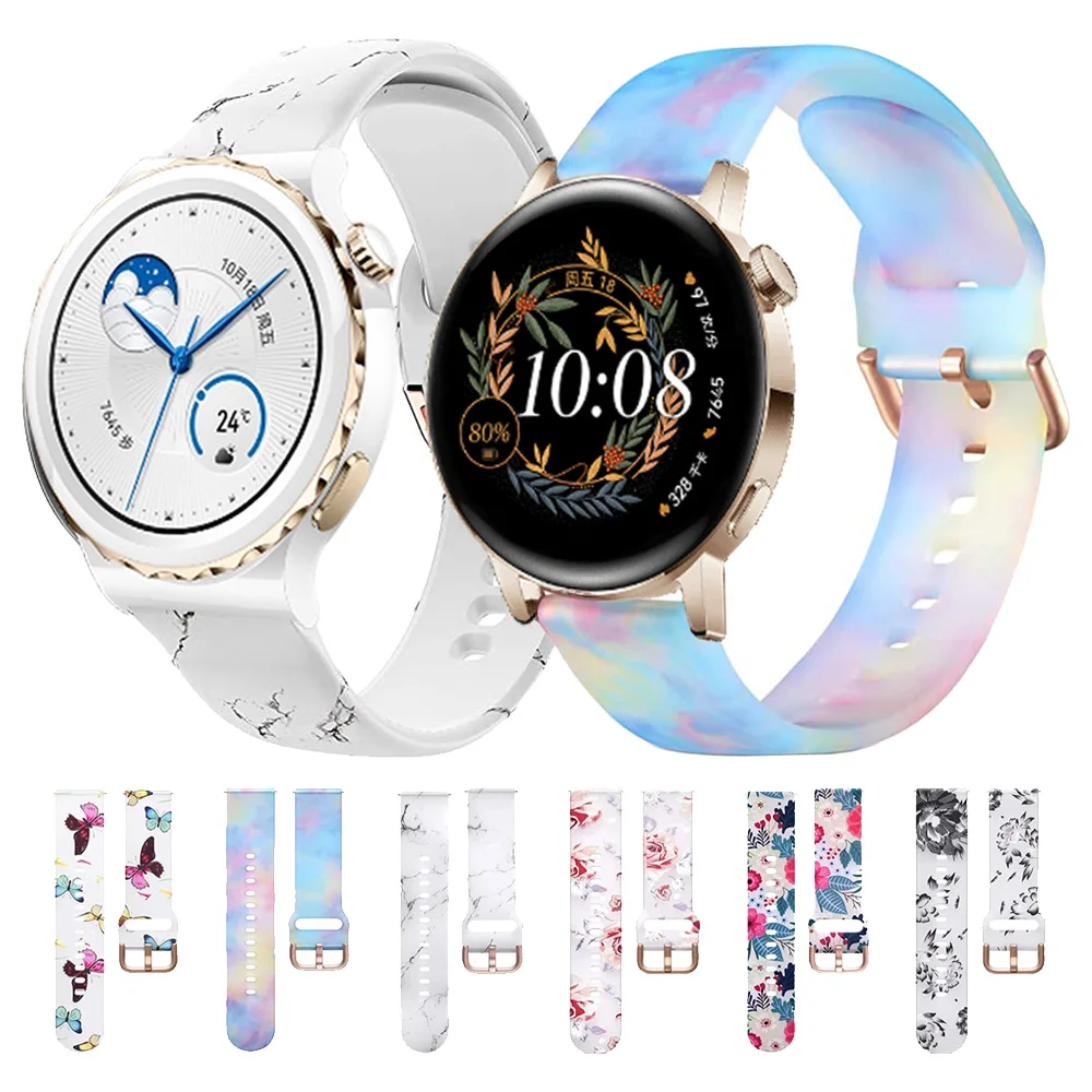 20 مللي متر فتاة Smartwatch النساء سيليكون حزام الساعات لهواوي ساعة GT 3 2 GT2 42 مللي متر GT3 برو 43 مللي متر حزام استبدال معصمه سوار