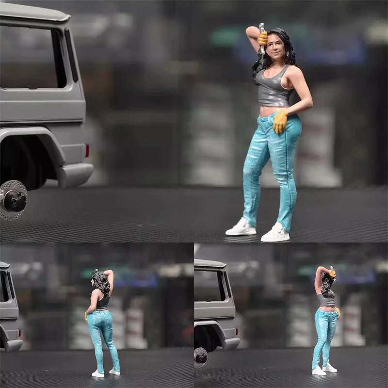 

Масштабная модель 1:18 из смолы: винтажный гоночный автомобиль MUSCLE MECHANICS, аксессуар для DIY-сцен, коллекционная фигурка, игрушка для фанатов