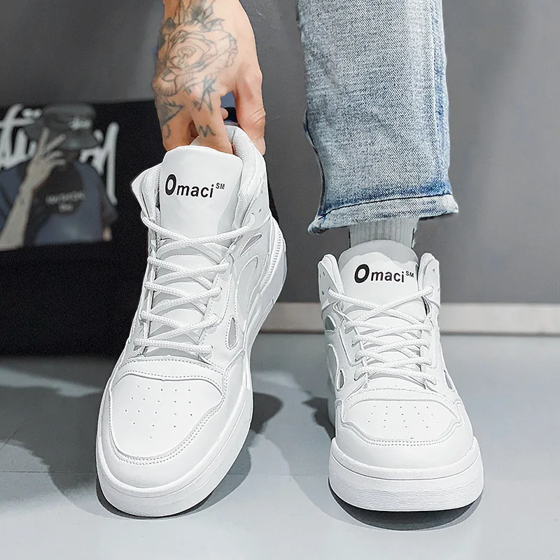 Brand Mens Casual Sneakers New High Top Casual Shoes for Women Designer Men Vulcanized Shoes 2024 Autumn Leather Sneakers Tennis