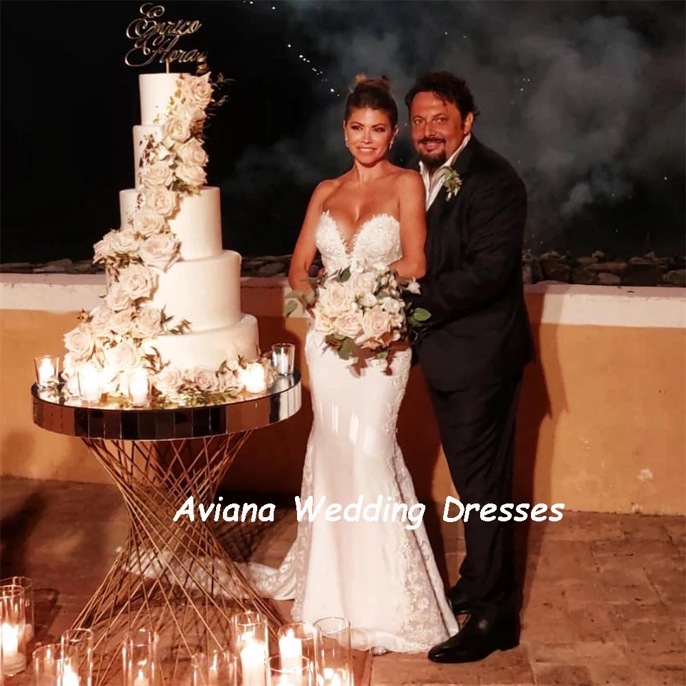 Vestido De novia De sirena personalizado 2025, vestido De novia hecho a medida sin mangas, vestido De novia con escote en forma De corazón, vestidos De novia