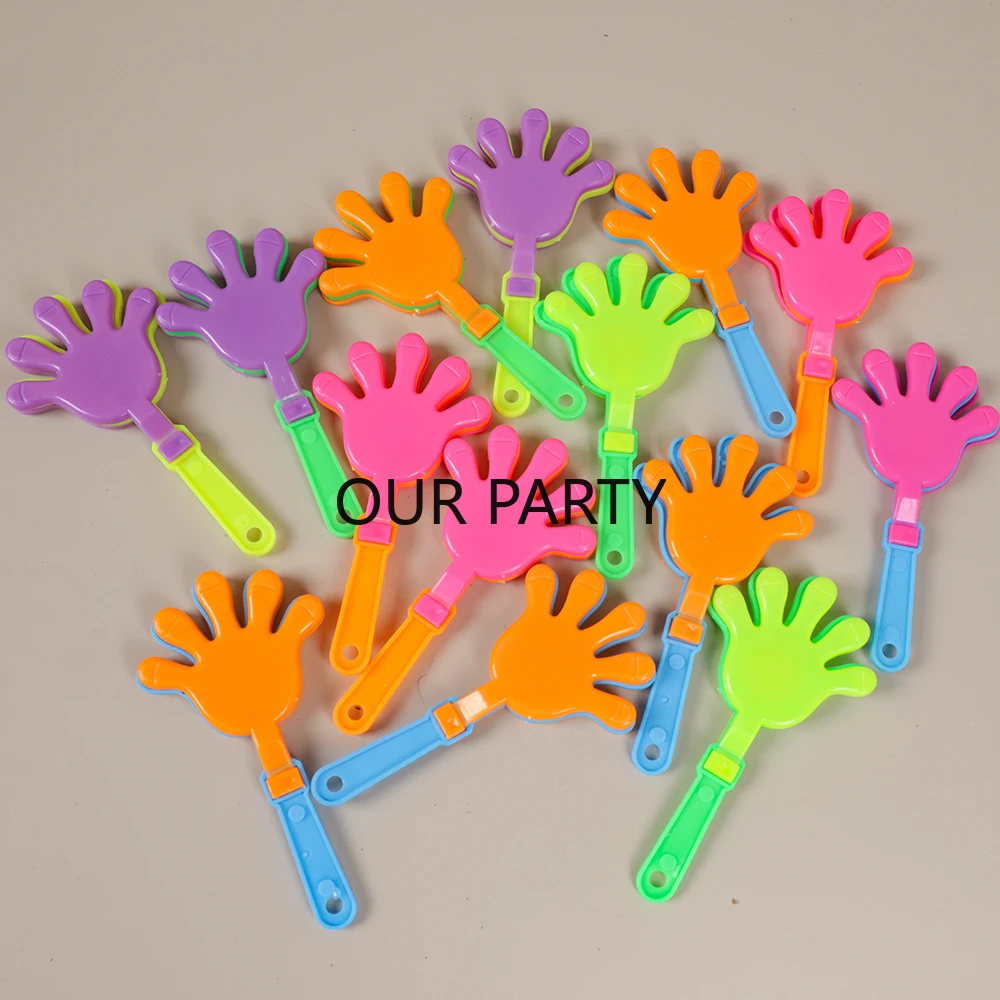 20Pcs Colorful Mini Hand Clapper Cheering Props Clap Your Hands Toys for Kids Birthday Party Favors Baby Shower Pinata Fillers