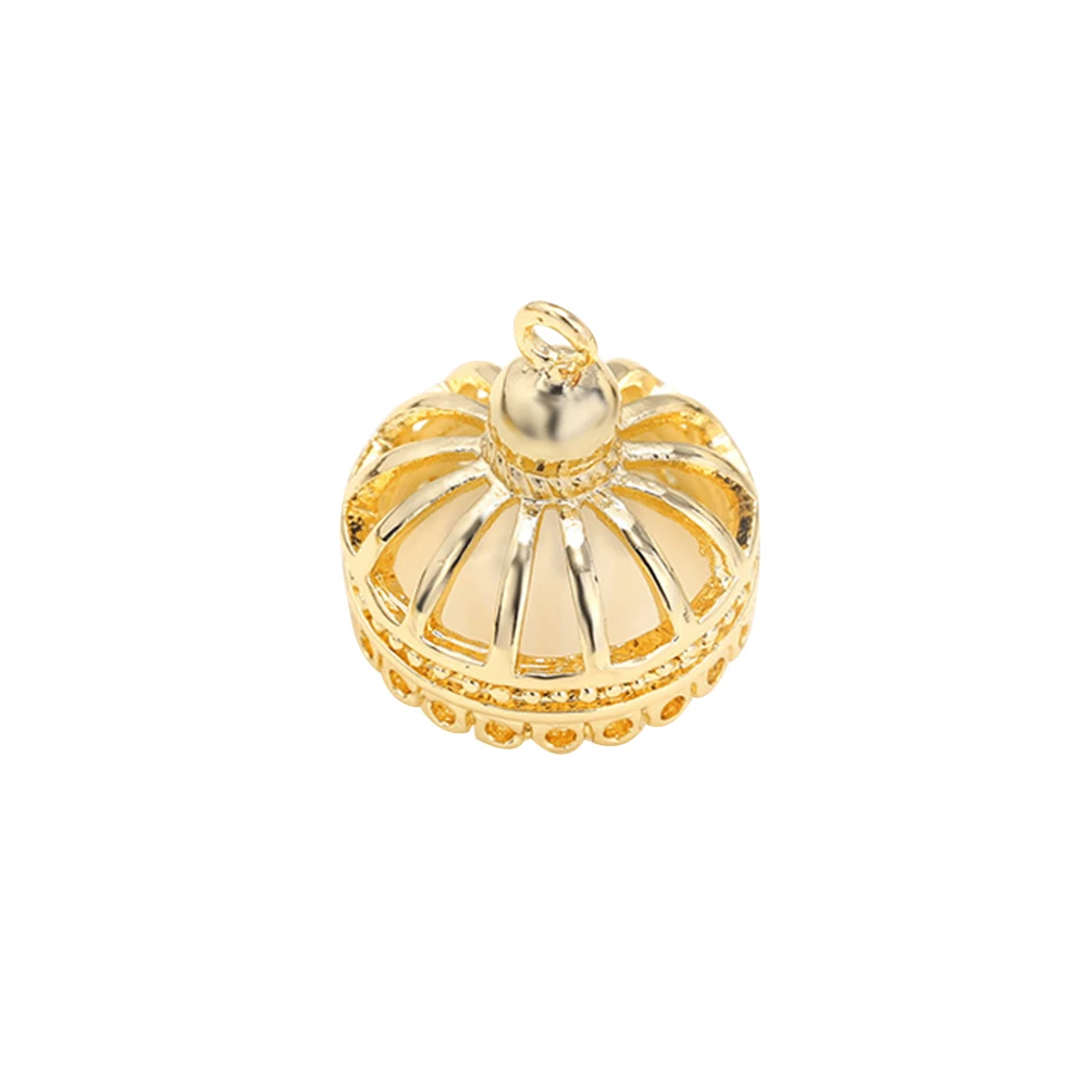 

10 PCS Bracelet Bell Pendant Jewellery Jewelry Making Beads Accessories Golden DIY