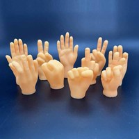 10pcs Cat Finger Pet Teasing Toy Mini Hands Model Tiny Hands Stretchable High Elasticity Cat Gloves Hand Finger Teasing Cat Toy