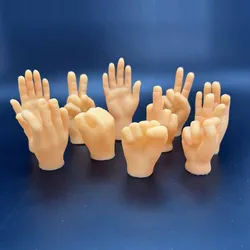 10pcs Cat Finger Pet Teasing Toy Mini Hands Model Tiny Hands Stretchable High Elasticity Cat Gloves Hand Finger Teasing Cat Toy