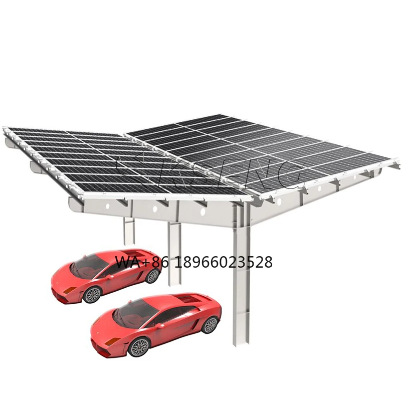 Carbon Steel Carport Solar Mounting System Efficient Solar Panel Parking Structure for Car Parks