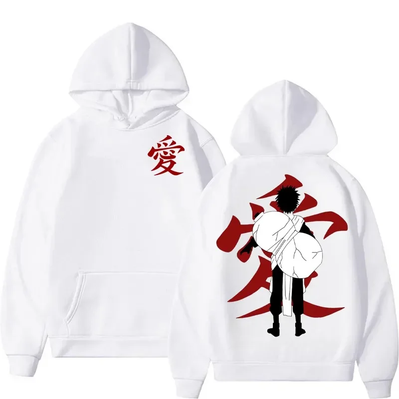 

Naruto Gaara "Love" Collaboration Autumn/Winter Men's Pure Cotton Hoodie Casual Daily Commuting Anime Harajuku Style Clothes