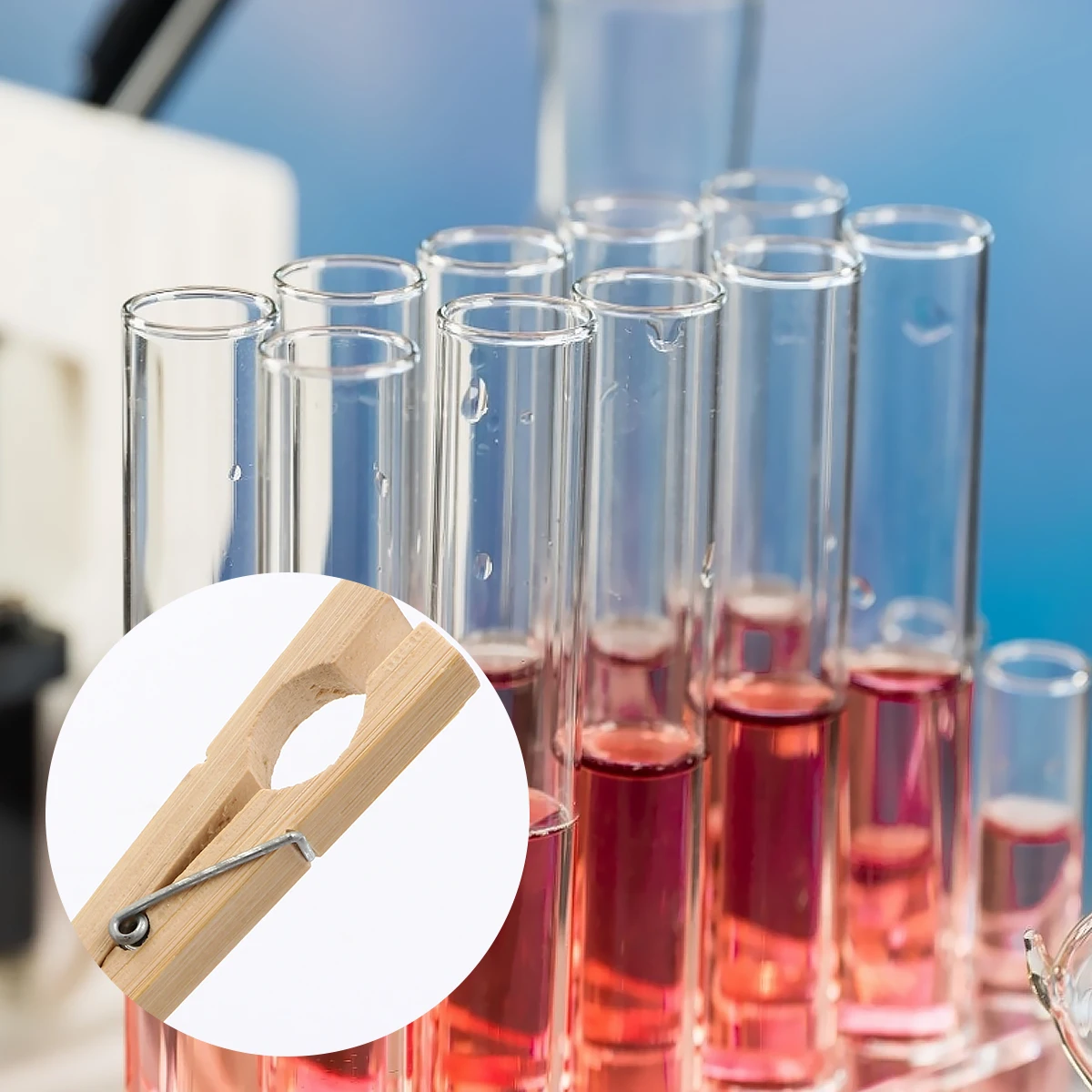 10Pcs Wooden Test Tube Clip Sturdy Reusable Lab Tool for Experimental Lesson 18Cm Long Handle Safety Protection Experiment