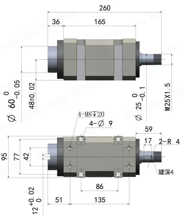MT3 Multifunction Power Spindle Head for Milling Drilling Tapping Machining Center