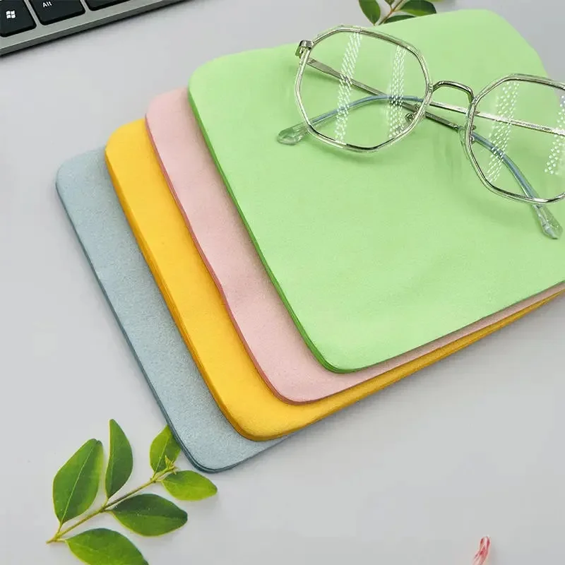 5Pcs Microfiber Cleaning Cloth Duster Scouring Pad Soft Cloth Wash Towel Napkin Glasses Wipe for Phone Screen Lens Glasses