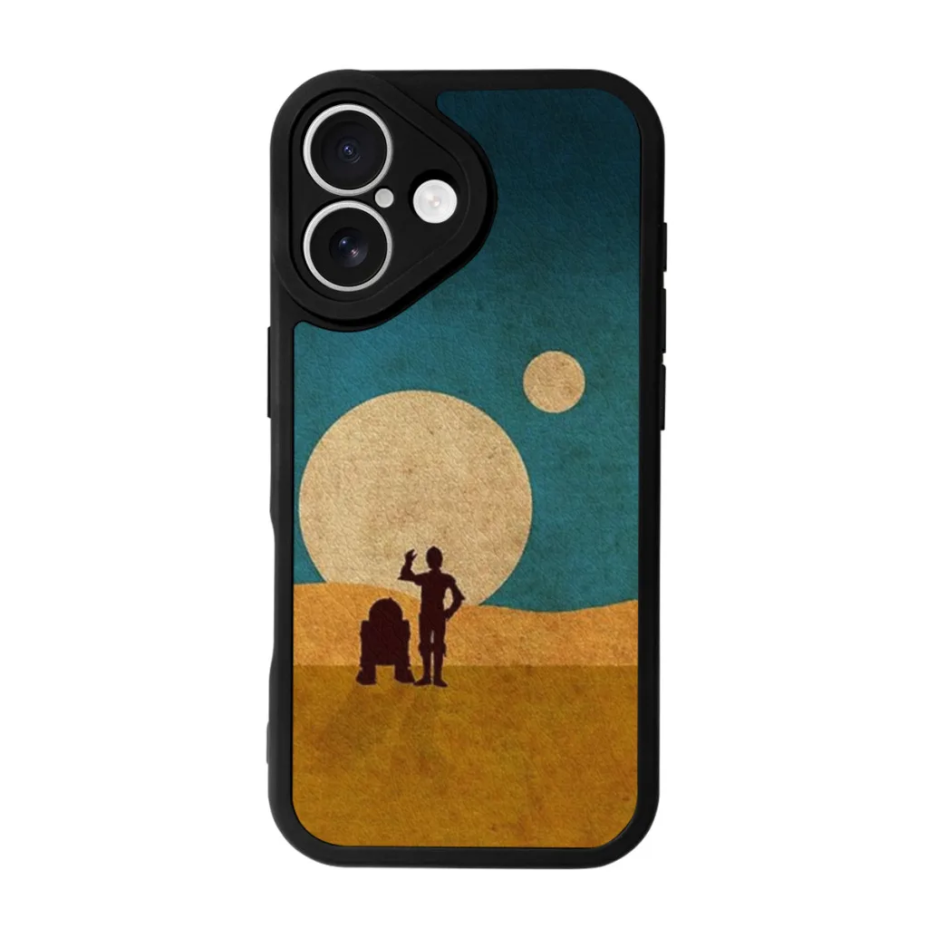 Droids In The Dunes Phone Case For iPhone 16 Pro Max Plus Soft Silicone Skin Case