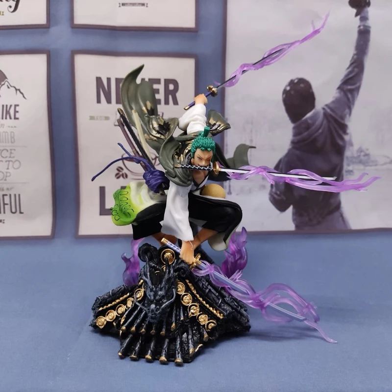 

Bandai One Piece Kazunokuni Roof Roronoa Zoro кимоно Sansa Flow манга ручная марионетка модель декоративные украшения Рождественский подарок