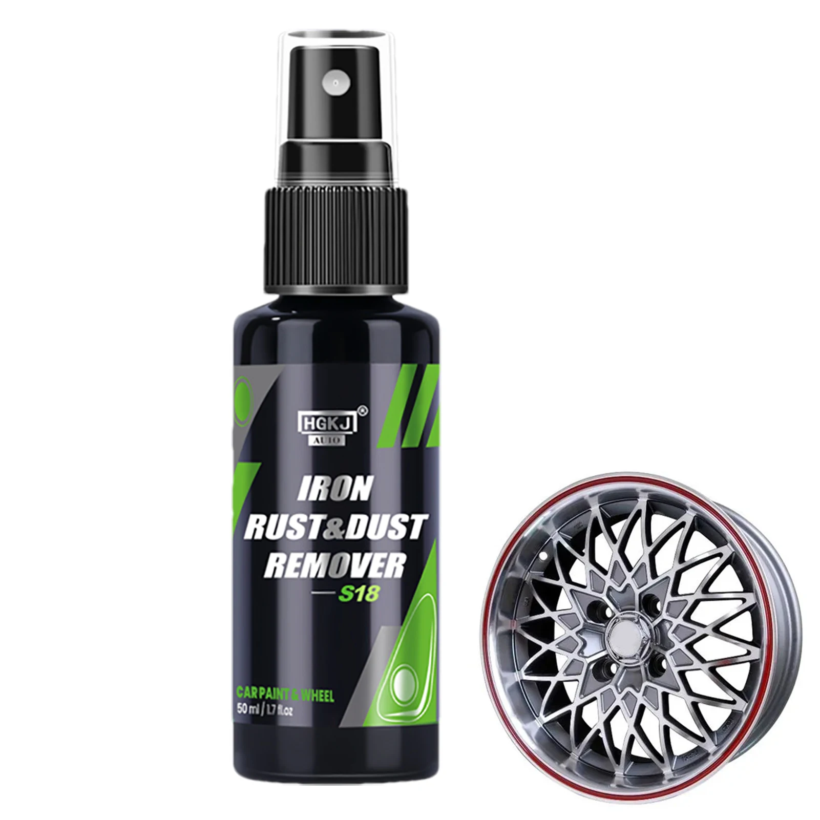 50ML Iron Remover Car Detailing Fallout Rust Remover Spray Decontamination Iron Out Fallout Rust Remover Spray for Brake Rim