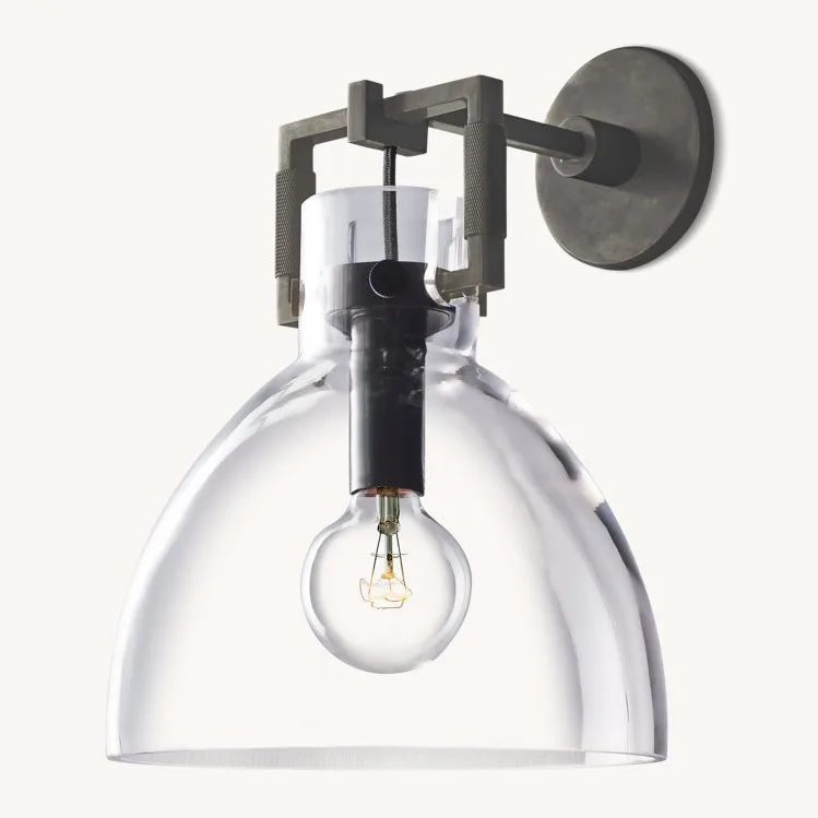 Prosta, w całości miedziana, luksusowa kryształowa lampa ścienna do sypialni, na ścianę przy łóżku, do tła telewizora, lampa ścienna do korytarza.