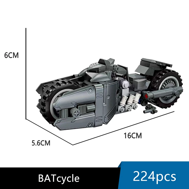 MOC High-Tech Bat Motorcycle Tank Racing Assembly Building Blocks Model DIY Bricks Toys Kids Gifts Compatible With LEGO