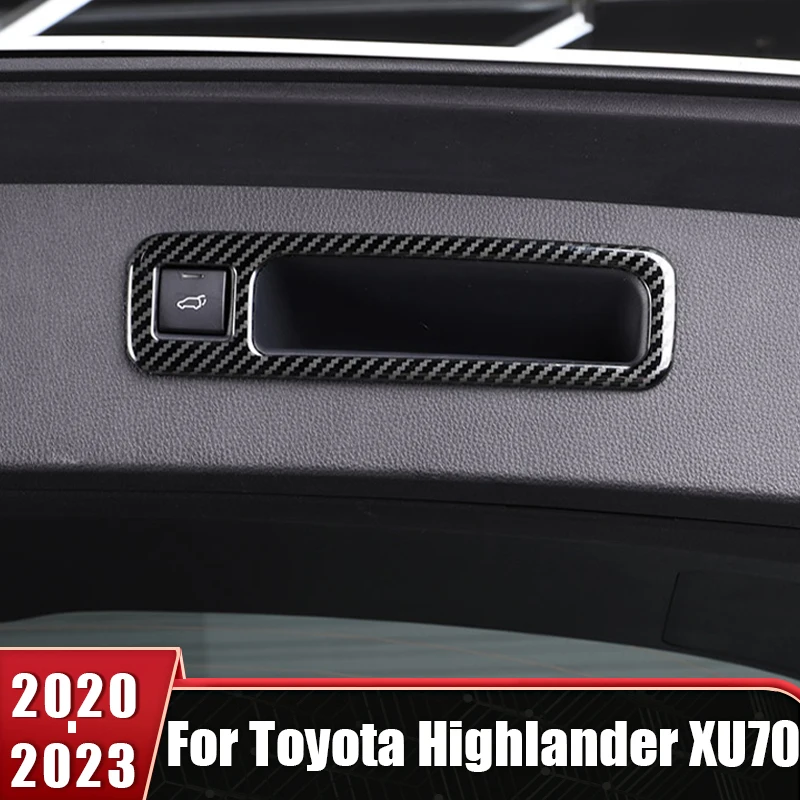 

Car Accessories For Toyota Highlander XU70 Kluger 2020 2021 2022 2023 Rear Trunk Tailgate Door Handle Bowl Cover Frame Trim