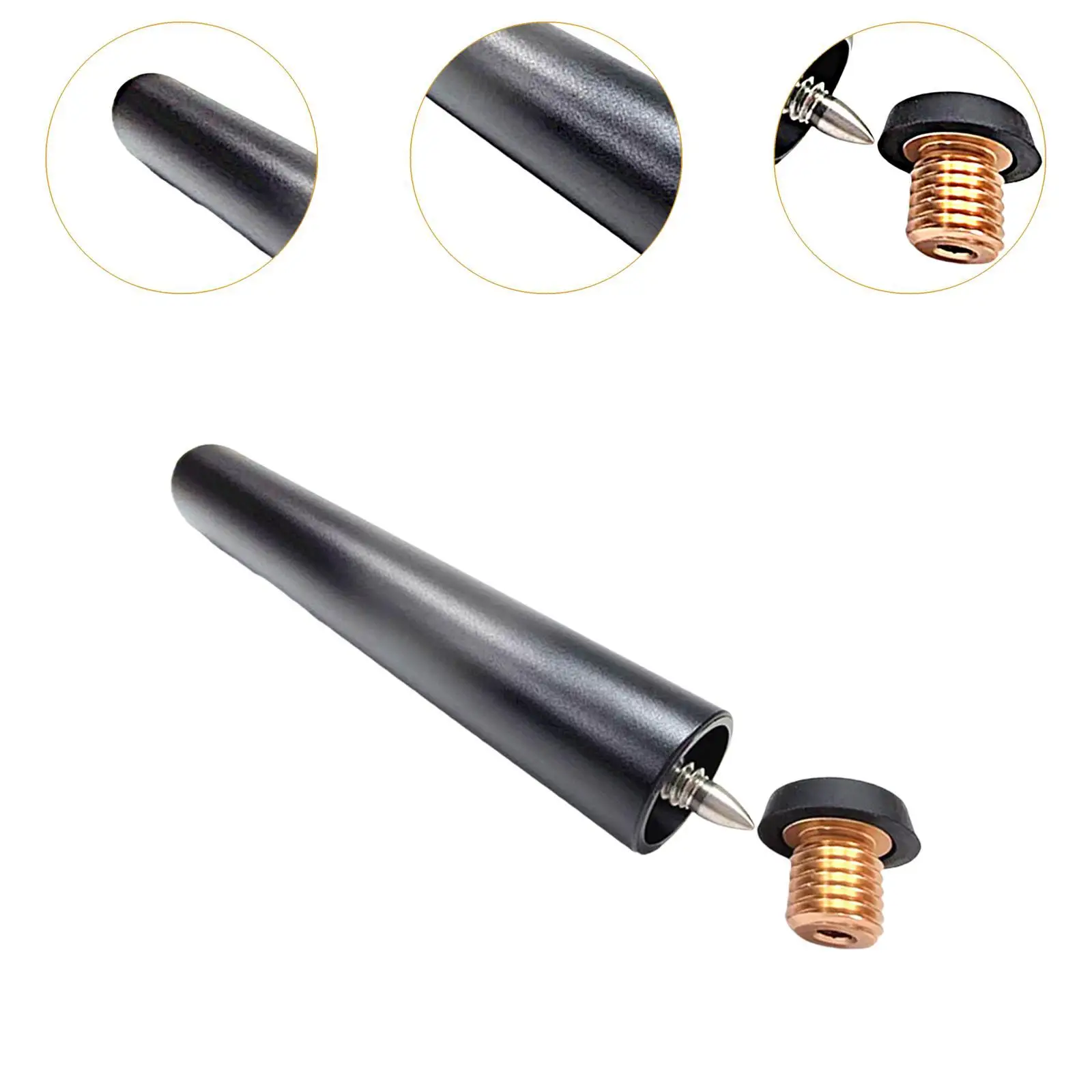 Pool Cue Extender Billiard Snooker Cue Extension Ultralight 7.87\