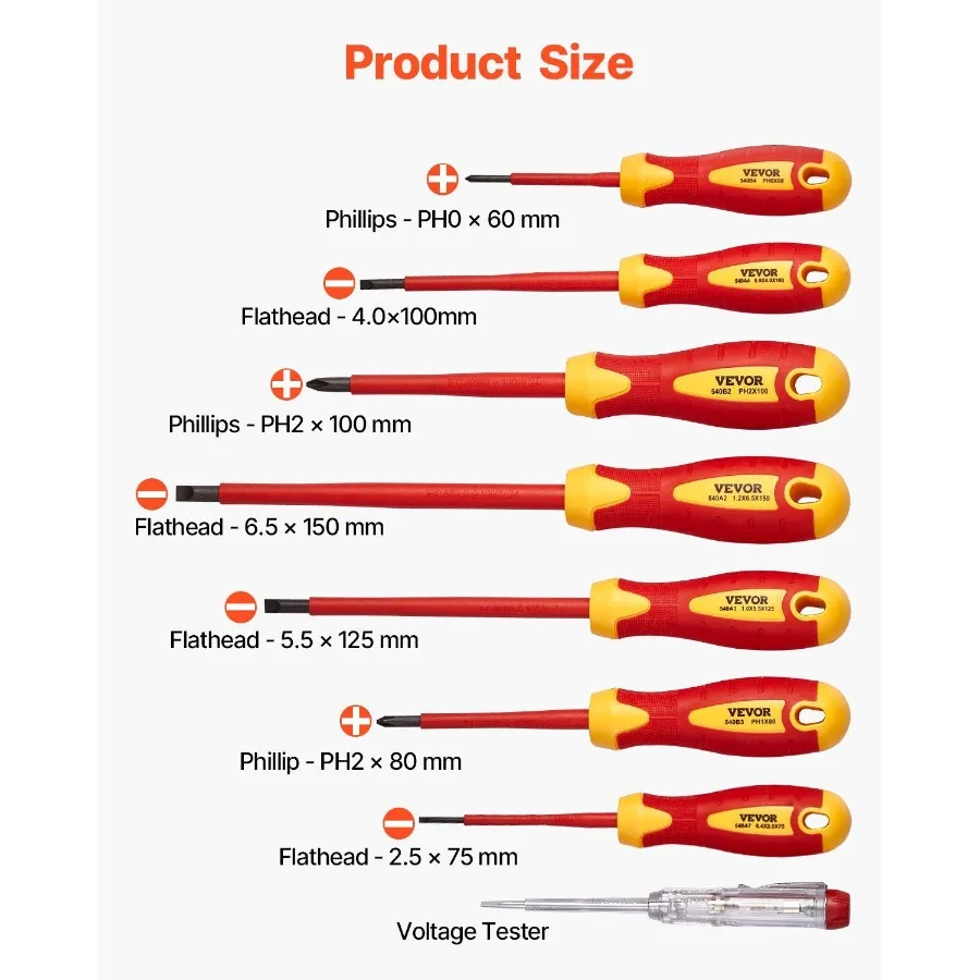 Set di cacciaviti isolati Set di strumenti isolati da 12 pezzi per elettricisti 1000V