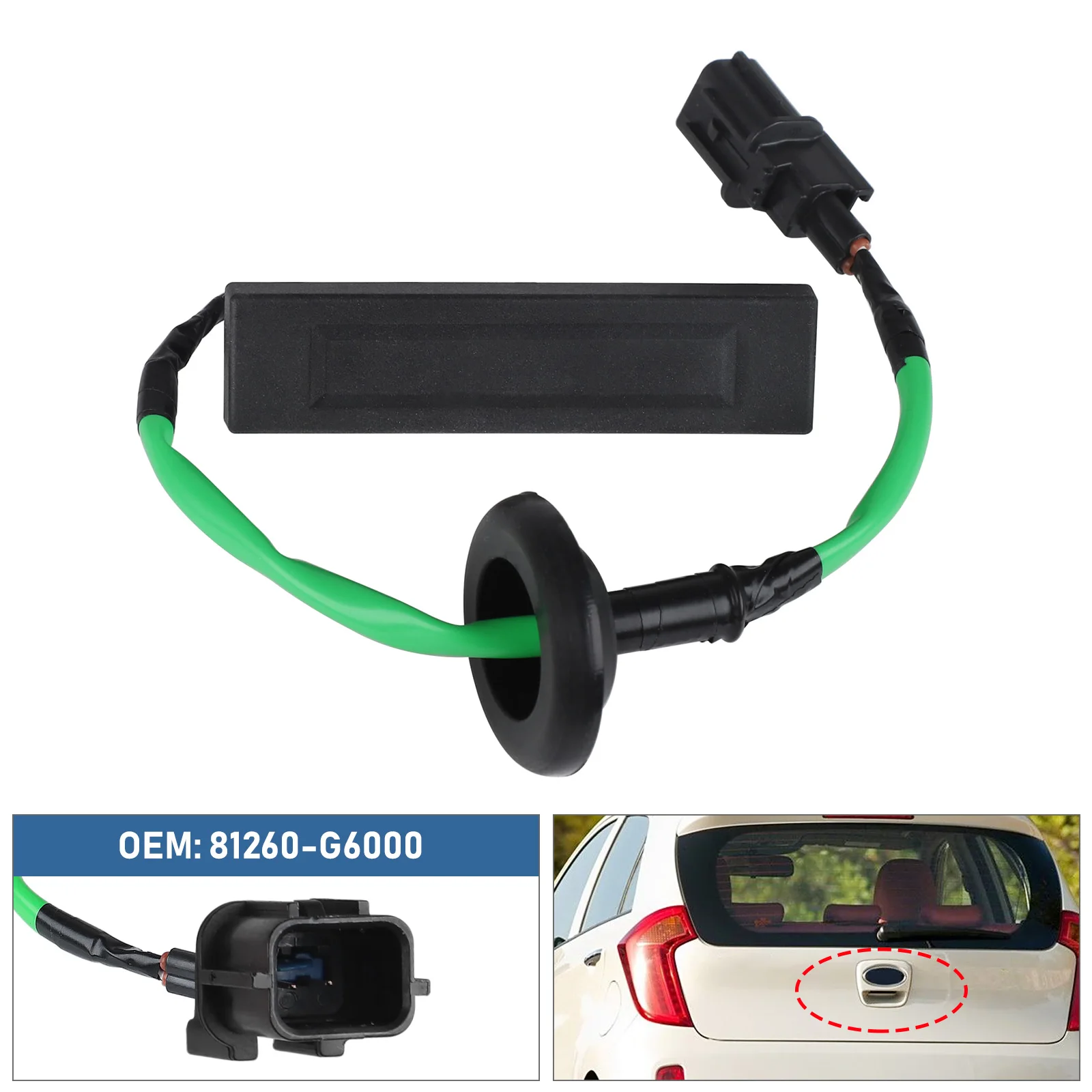 

For Kia Morning Picanto ACCENT VERNA 2017-2023 Rear Trunk Handle Hatch Release Button 81260-G6000 81260-G6010 Tailgate Switch